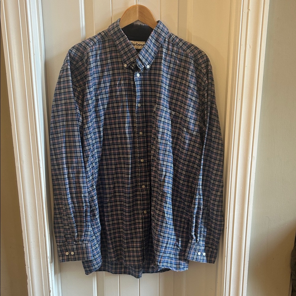 Barbour flannel button down shirt